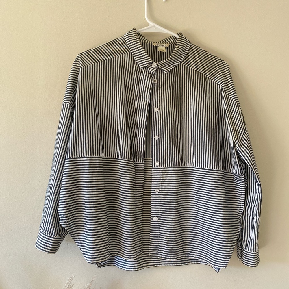 MONKI oversized striped shirt